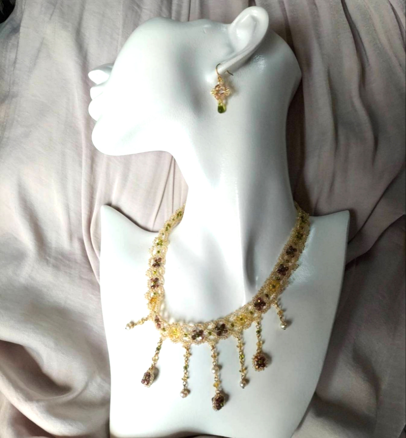 優雅な気分のネックレス&ピアス / イヤリング