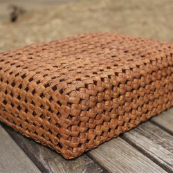 石畳編み 山葡萄　籠　カゴ　かご　バック やまぶどう 四角編み 山葡萄 かごバッグ やまぶどう 着物 籠バッグ 5枚目の画像