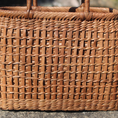 山葡萄 カゴバッグ ハンドバッグ　かご　ヴィンテージ　ダークブラウン　２点セット 山葡萄 カゴバッグ ハンドバッグ かご ヴィンテージ ダークブラウン 2