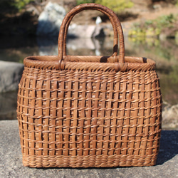 98302 二重編み 籠 山葡萄 カゴ かごバック やまぶどう ギフト