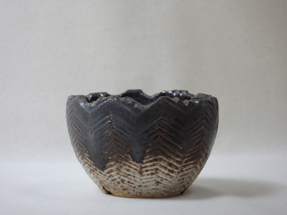 ギザ模様陶製植木鉢(Z) 9枚目の画像