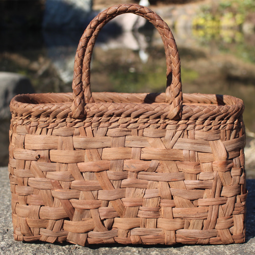 98303 乱れ編み 山葡萄 かご 籠 バッグ 一番皮 中布と内ポケット付き
