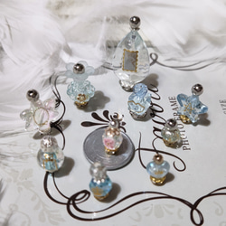 ドールハウスミニチュア  香水瓶 アリスからの贈り物  幸せパフュームミニチュアボトル  プリンセス小瓶10個⑥ 2枚目の画像