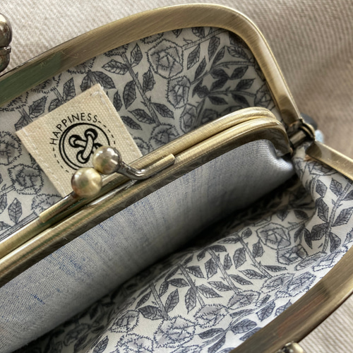ミナペルホネン　ハンドメイド　親子がま口財布　はなこ ミナペルホネン ハンドメイド 親子がま口財布 はなこ様専用