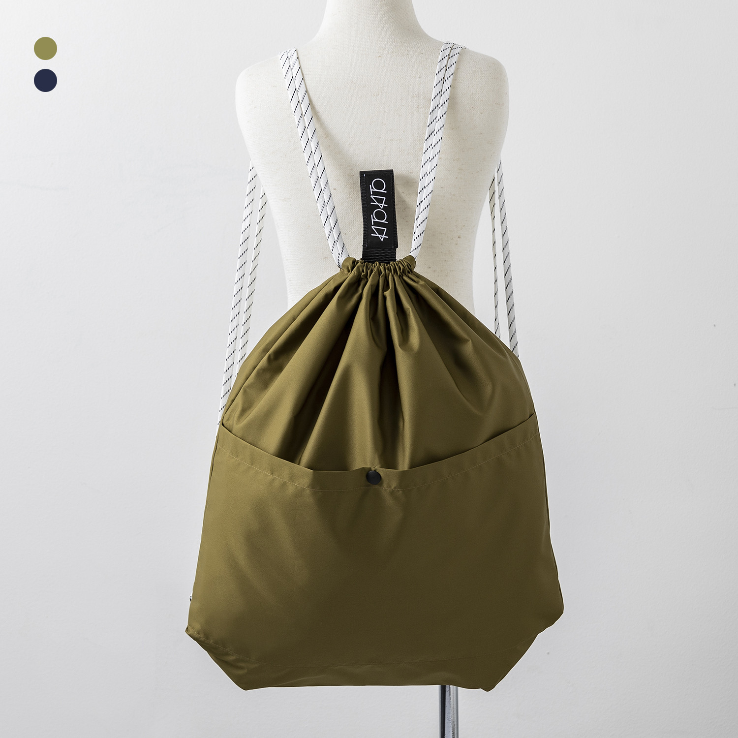 シンプルナップサック 撥水 プールバッグ 折りたたみ パッカブル 大きめ ランドセルの上から SNAP