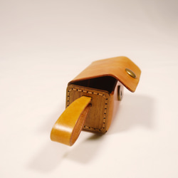 皮革 胡桃木 手作方形小包 零錢包 手感包-客製刻字-送禮盒包裝 第3張的照片