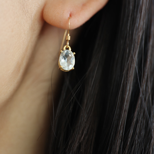 14kgf ピアス 14KGF ピアスフック（丸玉付き）20×10mm 1ペア｜ゴールド