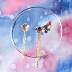 「夢宵桜」耳飾り　金具選択可 4枚目の画像