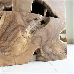 無垢 チークブロックスツールN/23 椅子 イス ベンチ 花台 チェア ナチュラル 飾り台 チェア 銘木 無垢材家具 4枚目の画像