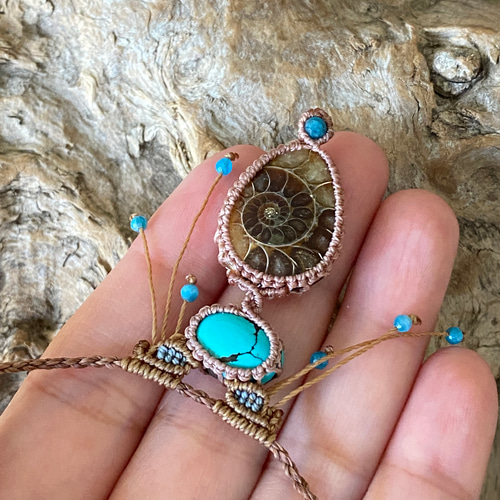 ♢流星群♢アンモナイト化石とフーベイターコイズ アンモナイト