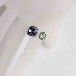 紫紫黃綠 | 雙晶寶石民間戒指 | 藍紫黃綠時尚自由戒指 第4張的照片