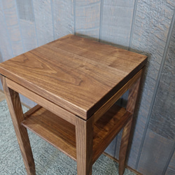 サイドテーブル　花台　コンソールテーブル　シンプル　おしゃれ　ブラックウォールナット無垢材　ちょっと贅沢 5枚目の画像