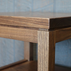 サイドテーブル　花台　コンソールテーブル　シンプル　おしゃれ　ブラックウォールナット無垢材　ちょっと贅沢 8枚目の画像