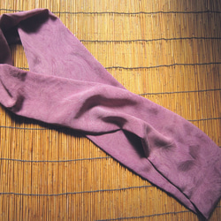 ◇◆正絹アンティーク古布･･･スヌード　古代紫紋綸子に渦模様　オリジナル 3枚目の画像