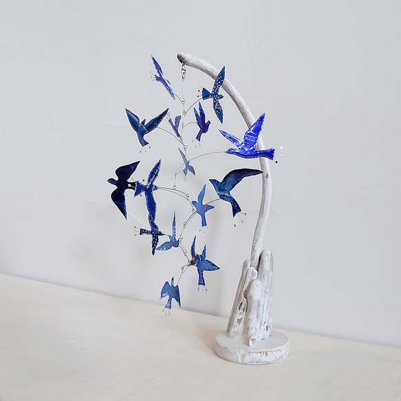 青い鳥のモビール」流木 オブジェ【受注制作】 立体・オブジェ Gallery