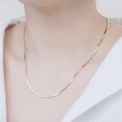 「Coin+multi-chain necklace」　コインネックレス　ボールチェーン　スネークチェーン 8枚目の画像