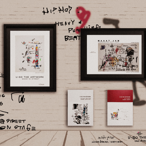 A3 ﾌﾚｰﾑ込み ｲﾝﾃﾘｱ ｸﾞﾗﾌｨﾃｨｱｰﾄ「MAAAT JAM」 その他アート U-GO THE 