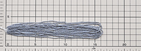 《1cut》パールグレー・ラスター　　6本セット・13/0・糸通し・シャルロット・チェコ製 3枚目の画像