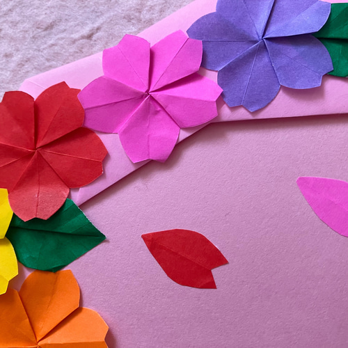 折り紙リース　専用ページ 折り紙】七変化リースアレンジバージョンの作り方 【Origami】7