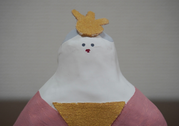 張り子　桜餅カラー雛人形 8枚目の画像