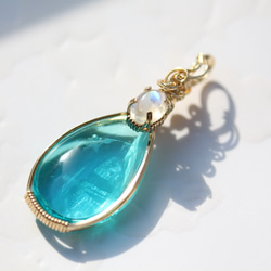 R✴Hです。ラリマー　ハーフムーンネックレス　14kgf 楽天市場】ラリマー k18 ネックレスの通販