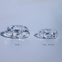 【送料無料】ガラスイヤーカフ“ice”slim ～溶けない氷 シリーズ～ 8枚目の画像