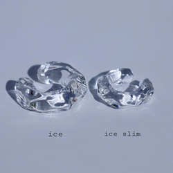 【送料無料】ガラスイヤーカフ“ice”slim ～溶けない氷 シリーズ～ 7枚目の画像