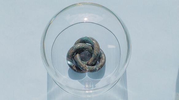 ☆天然石のTrinity-Ring（日向石の立体オブジェ）　Dear Friend®-相模Blue 3枚目の画像