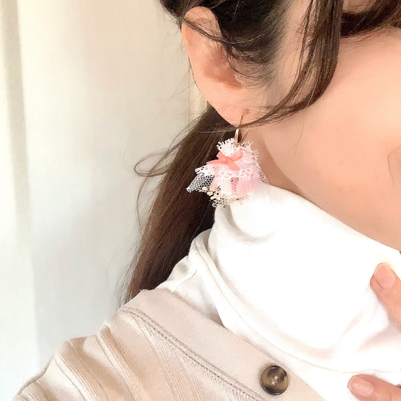 【春色新作2023】bouquet　pierced earrings 6枚目の画像