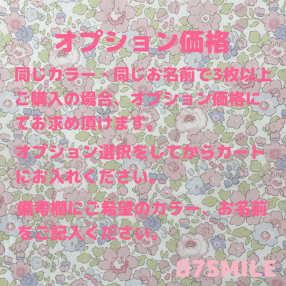 さくらんぼ❁﻿お名前ワッペン❁﻿横書き 4枚目の画像