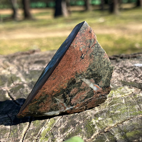 貴重 国産ネイティブコッパー 奈良県産自然銅 フリーフォーム磨き石 自