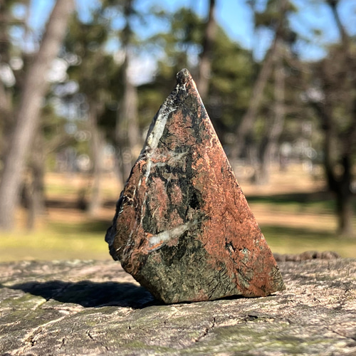 貴重 国産ネイティブコッパー 奈良県産自然銅 フリーフォーム磨き石 自