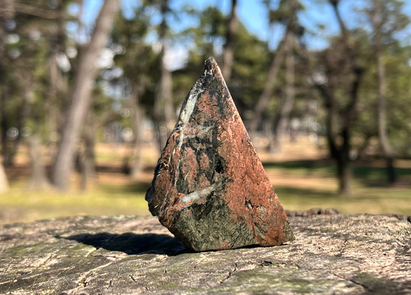 【貴重】国産ネイティブコッパー　奈良県産自然銅　フリーフォーム磨き石　自研磨品　38g 4枚目の画像