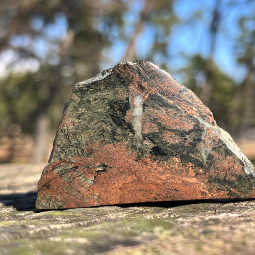 貴重 国産ネイティブコッパー 奈良県産自然銅 フリーフォーム磨き石 自