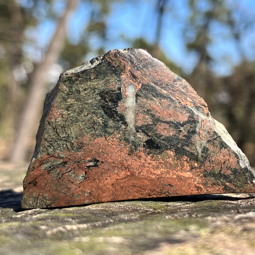 貴重 国産ネイティブコッパー 奈良県産自然銅 フリーフォーム磨き石 自