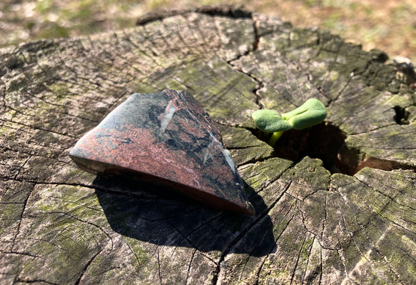 【貴重】国産ネイティブコッパー　奈良県産自然銅　フリーフォーム磨き石　自研磨品　38g 13枚目の画像