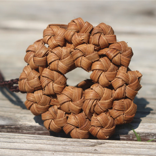 六角花 山葡萄籠 手作り ペンダント チャ―ム アクセサリー