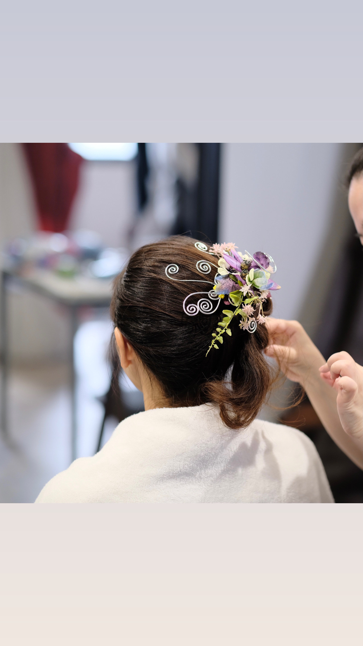 髪飾り　リスト飾り　どちらにも使えるアイテム　額装保管箱付き