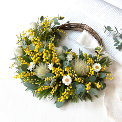 瑠璃玉アザミとアナベルのハーフリース リース hibi 通販 14368312