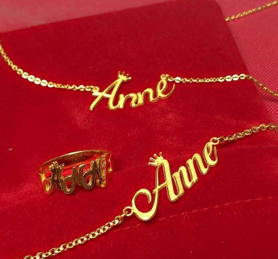Name Made To Order Design 18k gold.