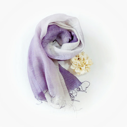 草木染手織りの薄紫色 ストール 薄藤色＊シルクのプチストール＊紫根草木染め | iichi 日々の暮らしを