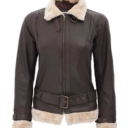 羊革・人工毛皮の羊革ジャケット Sheep Leather Jacket with Synthetic Fur 1枚目の画像