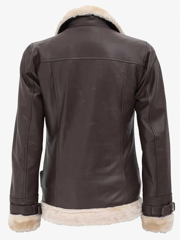 羊革・人工毛皮の羊革ジャケット Sheep Leather Jacket with Synthetic Fur 4枚目の画像