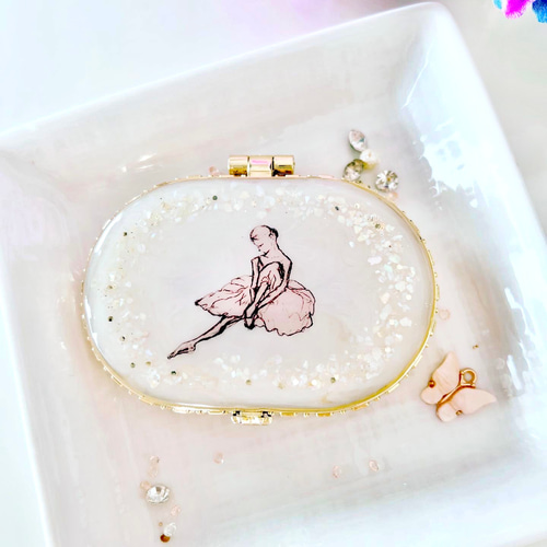 バレリーナモチーフ コンパクトミラー 手鏡 ballet❤︎ballet 通販