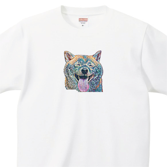 柴犬 黒柴 Tシャツ 秋田犬 イラスト 写真 印刷 【名入れOK】 プリント tシャツ かわいい2 1枚目の画像