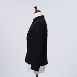 [再利用產品] 柔軟羊毛 100% 立領夾克/黑色 sample-a0022 第2張的照片