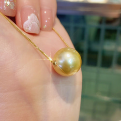 【高級】南洋真珠　一粒ネックレスk18