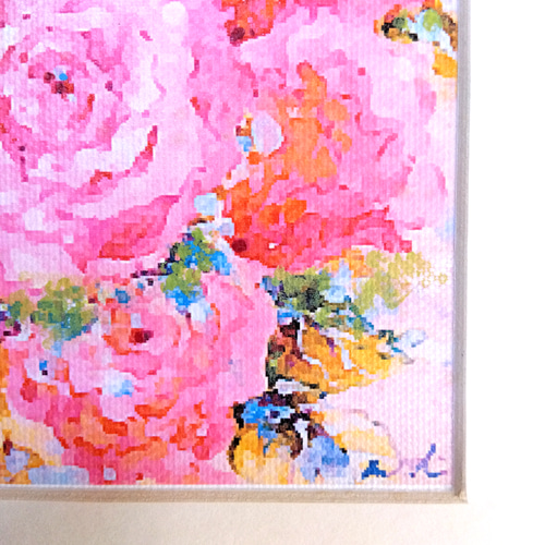 イタリア製　額絵　ピンクの薔薇 Amazon.co.jp: イタリア製 薔薇 Rose 額絵 アンティーク調 絵画