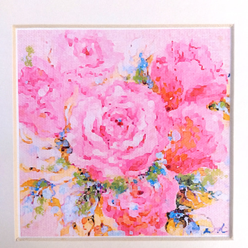 日本未入荷 小さなピンクのばらの額絵 絵画 chuutakun 通販 15485583 絵画