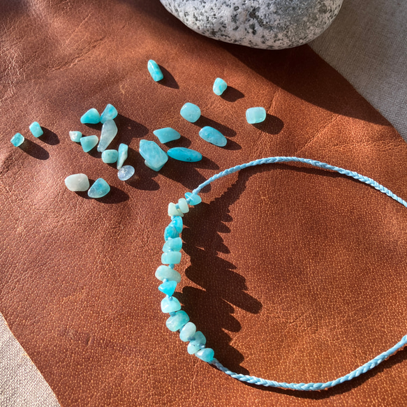 Stone Bracelet – Amazonite アマゾナイト – 3枚目の画像